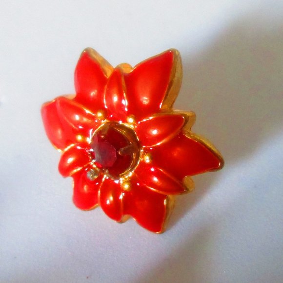 Christmas Vintage Costume Jewelry Lot Earrings Pins - Picture 10 of 10